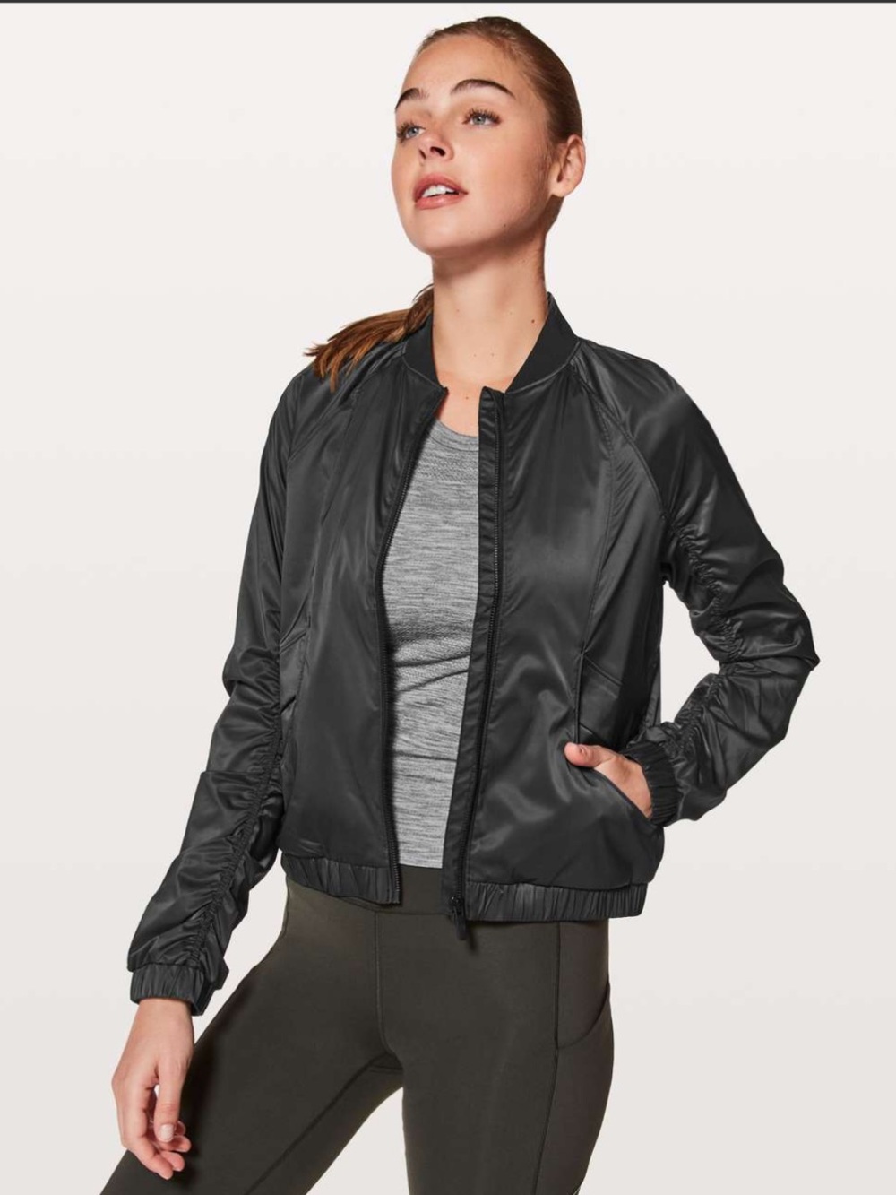 Lululemon Above The Clouds Jacket - Black - Windbreaker Lightweight Full Zip